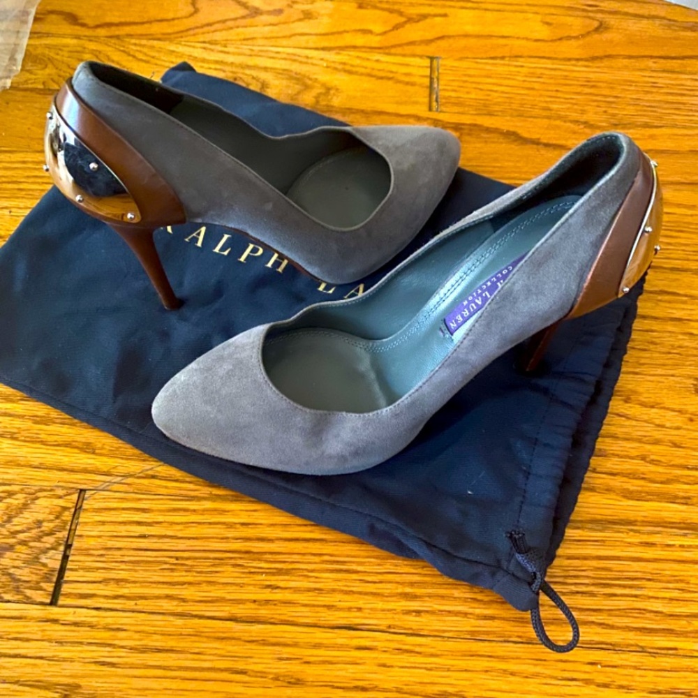 Ralph Lauren collection suede / leather heels